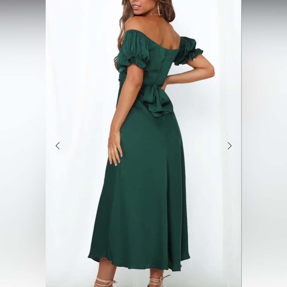 Hello Molly Forest Green MIDI Dress - Picture 3 of 5